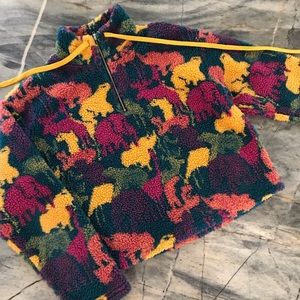 Retro Print Quarter Zip